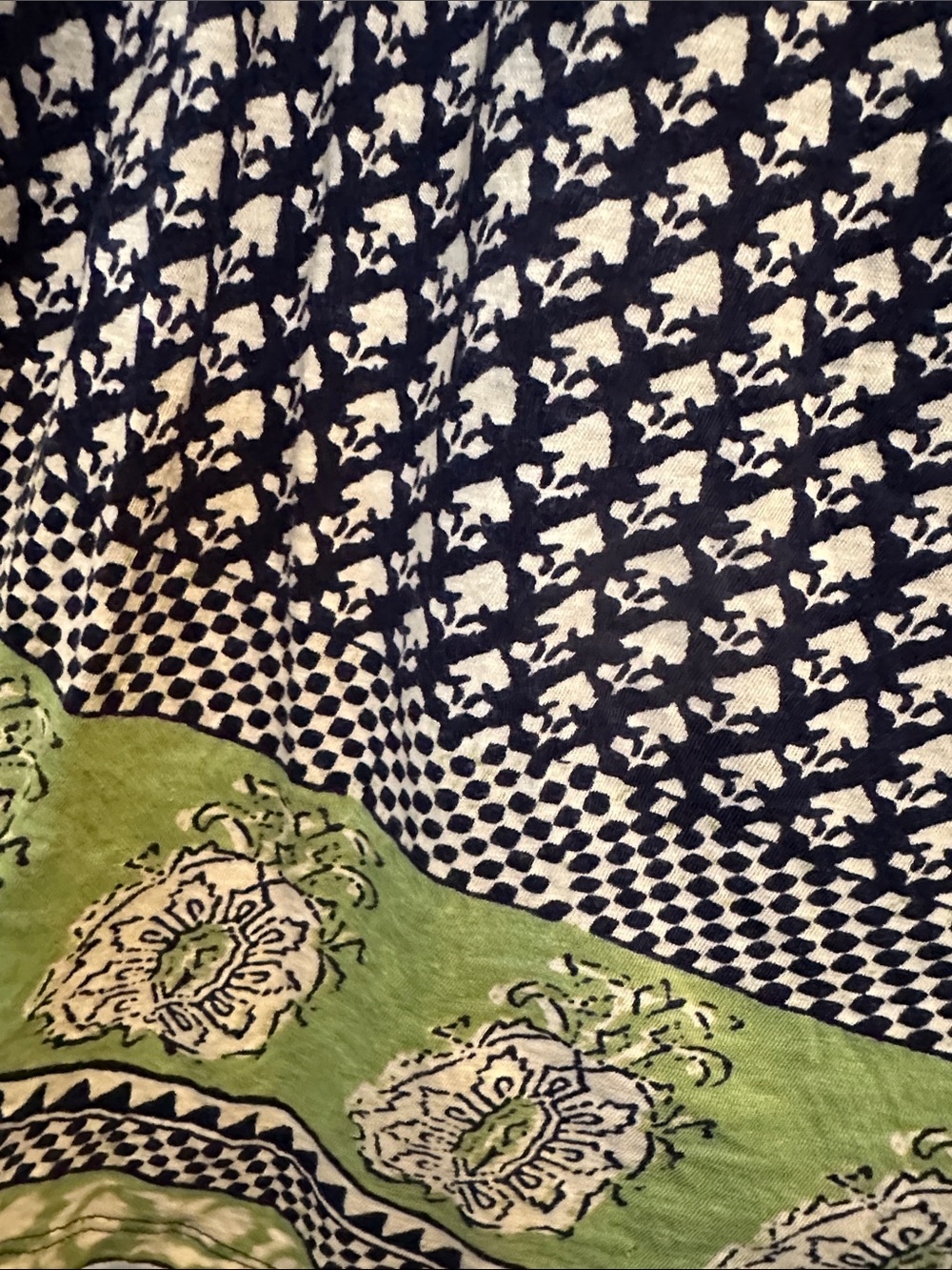 Lucky Brand Navy & Green Patterned Sleeveless Tank - Picture 3 of 5